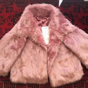 NWT Let's go clubbing! Faux fur pink jacket